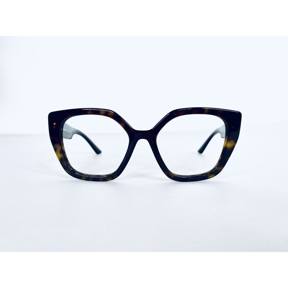 Prada Brown Tortoise Black Cat Eye Glasses Italy SPR24X 2AU-6S1 52 18 140